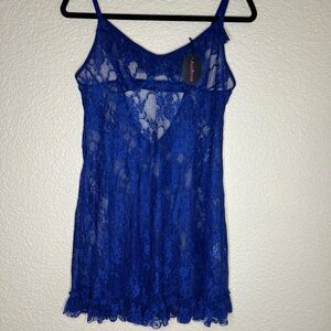 Luxurious Blue Lace Lingerie by Avidlove